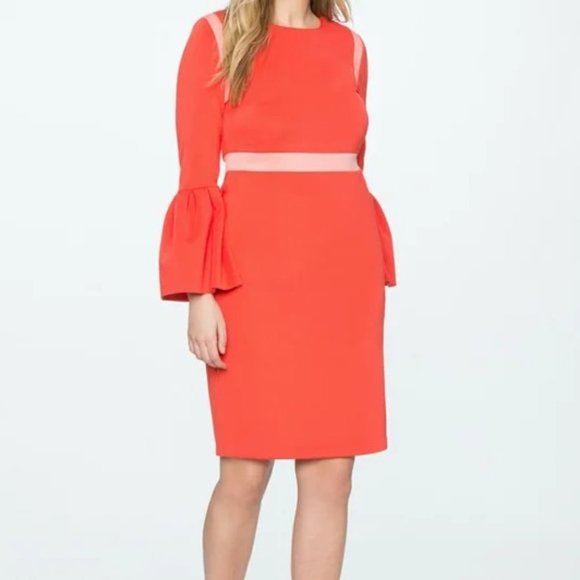ELOQUII Flare Sleeve Scuba Dress - Picture 6 of 6